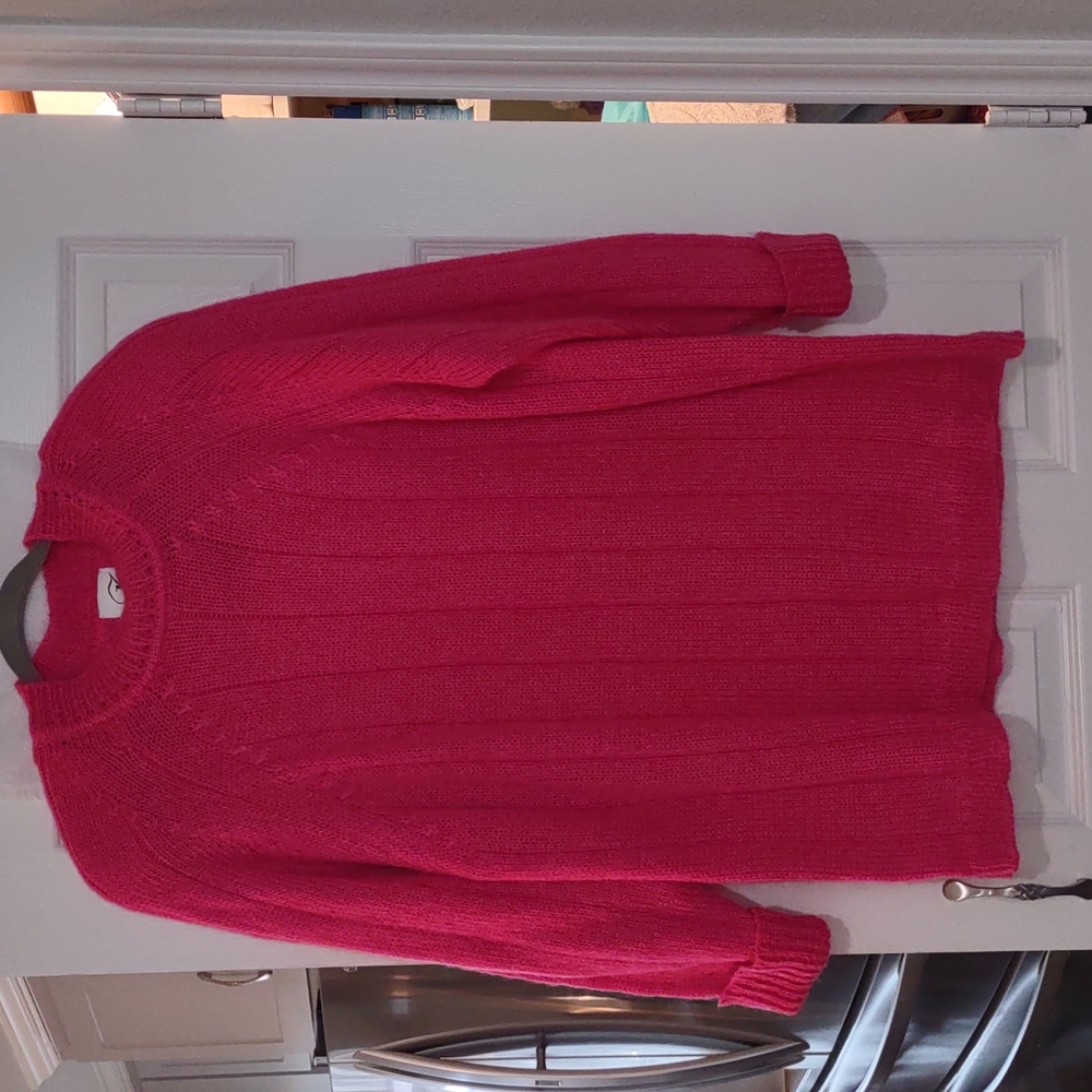 Lane Bryant bright pink sweater NWT